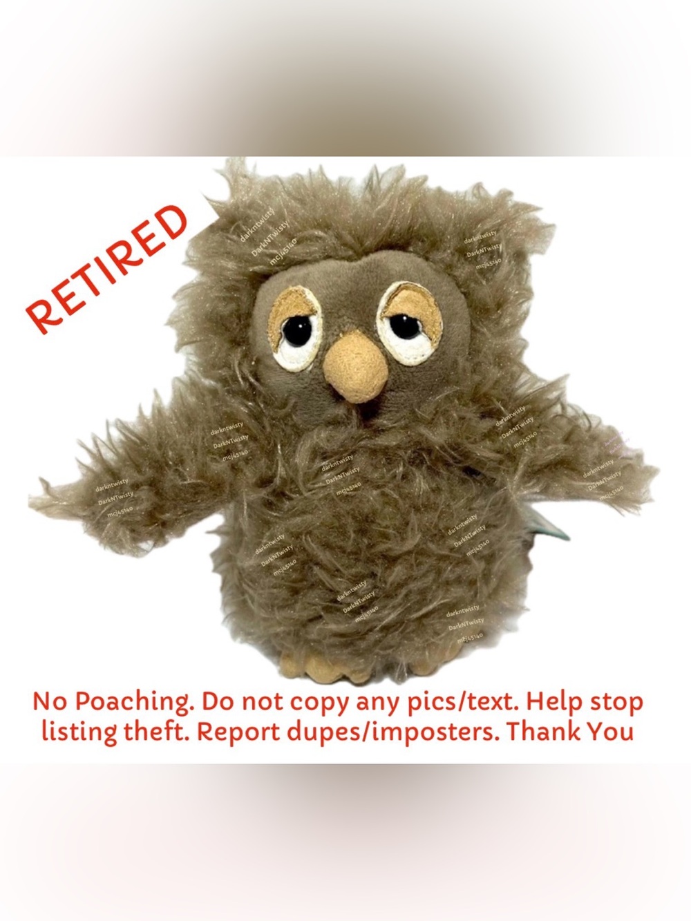 RETIRED BNWT Jellycat BonBon the Owl so sweet! PRICE IS FIRM!